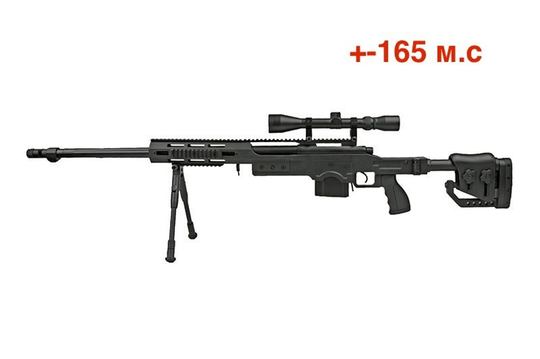 Снайперская винтовка L96 MB4411D UPV (165 м/c) с оптикой и сошками [WELL] фото 1