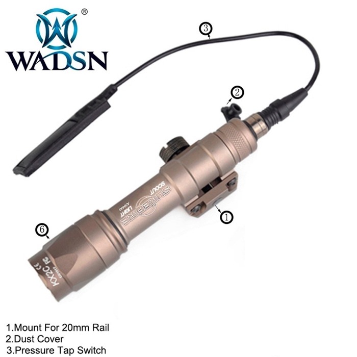 Тактичний світлодіодний ліхтар Surefire M600 340 люмен EX072 Coyote Brown фото 2