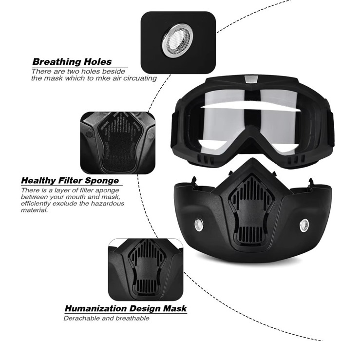 Маска защитная пластиковая - black фото 6