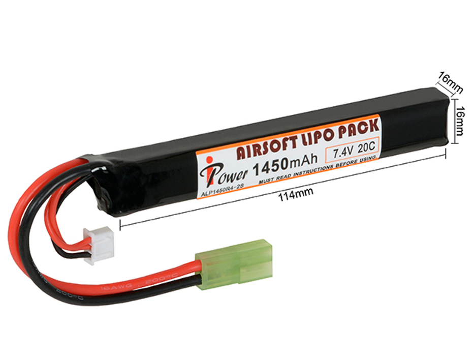 АКБ Li-Po 1450mAh 7,4 V 20C моноблок IPower фото 2