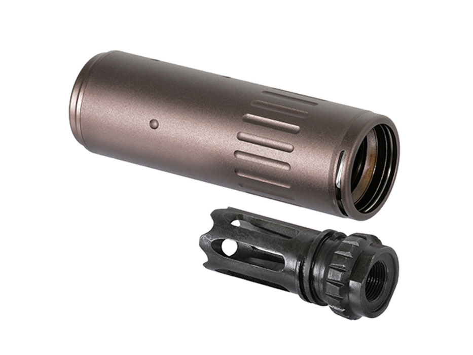 Глушник з ДТК 112x35mm SCR type - coyote brown фото 3