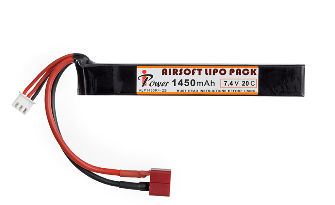 АКБ Li-Po 1450mAh 7,4 V 20C моноблок т-конектор IPower фото 1