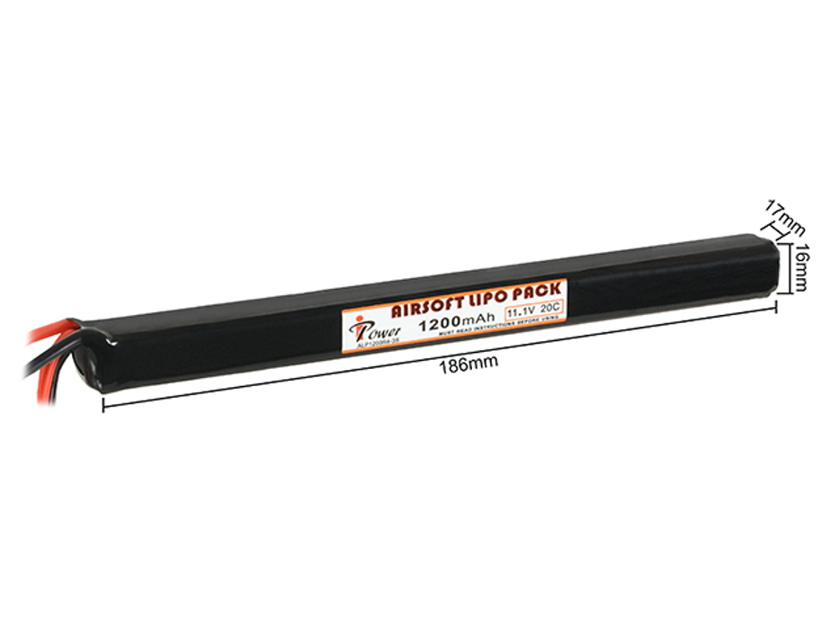 АКБ Li-Po 1200mAh 11,1V 20C моноблок IPower фото 2