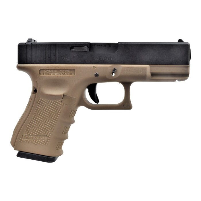 Пистолет Glock 19 Gen4. Metal Green Gas Blk/Tan WE фото 2