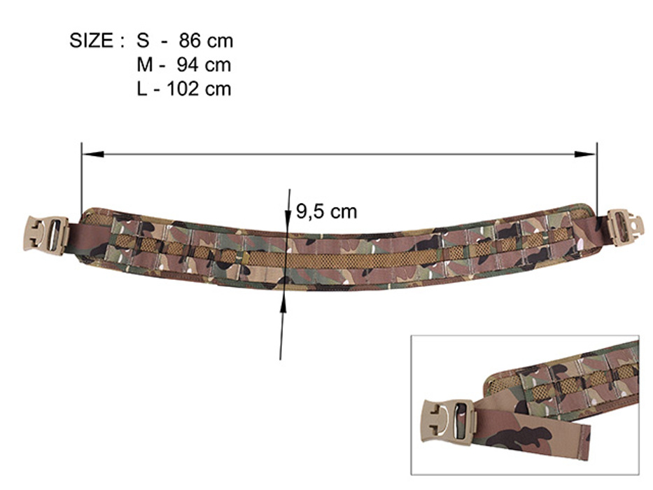 Ремінь Combat Belt (M) - Ranger Green EM фото 3