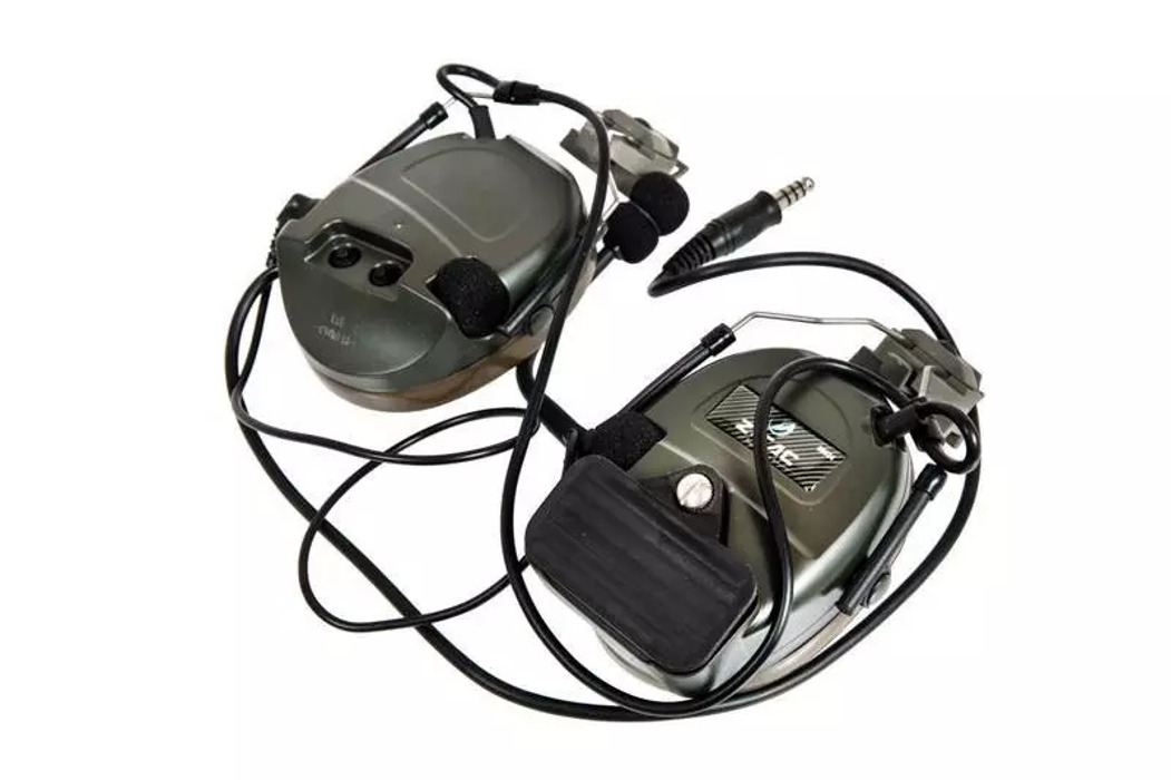 Тактичні навушники Com I FAST Headset – Olive Drab Z-TAC фото 1