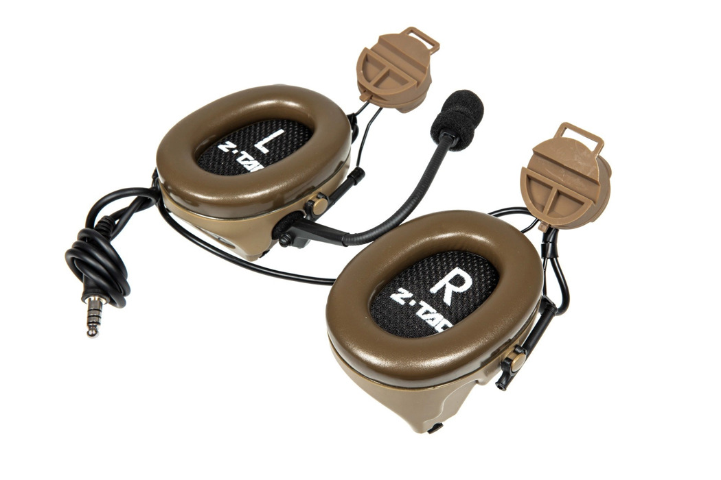 Тактические наушники Z152 CII Headset з адаптером dark earth Z-TAC фото 2