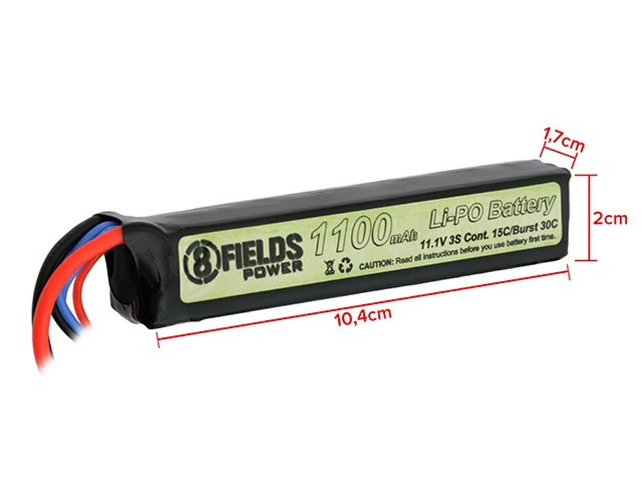 АКБ LI-PO 1100MAH 11,1V 15/30C 8FIELDS фото 2