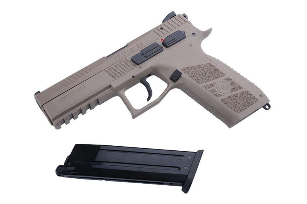 Пістолет CZ P-09 Flat Dark Earth GBB Green Gas [ASG] фото 6