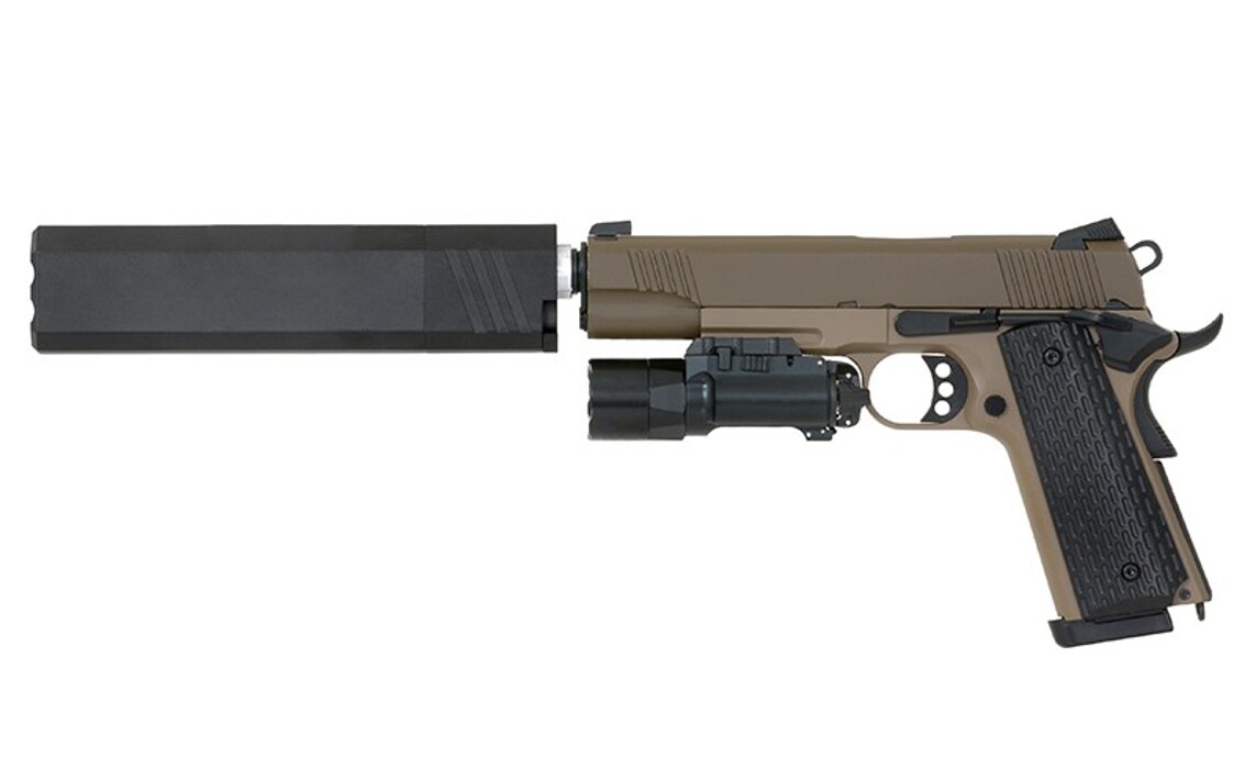 Пистолет Colt R28 (TG-2) - Grey/Black [Army Armament] фото 12