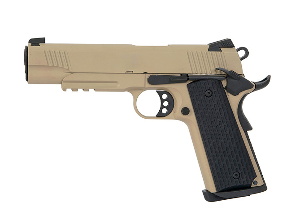 Пистолет Kimber Desert Warrior Army Metal R28 - tan Green Gas фото 6
