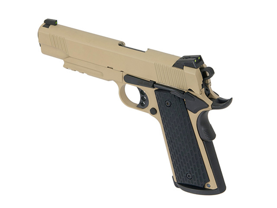 Пистолет Kimber Desert Warrior Army Metal R28 - tan Green Gas фото 8