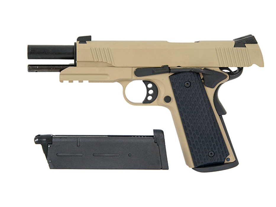 Пистолет Kimber Desert Warrior Army Metal R28 - tan Green Gas фото 10