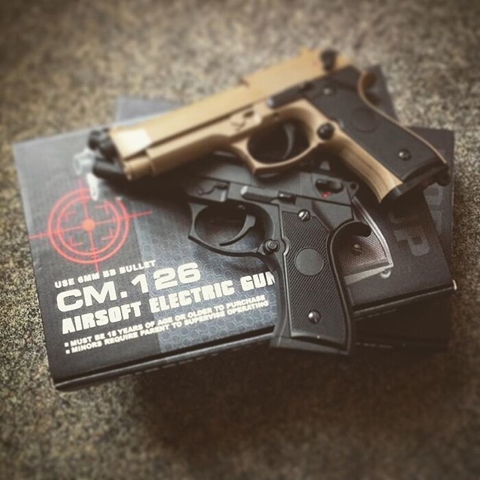 Пістолет Beretta M92F/M9 CM.126 Tan AEP [CYMA] фото 9