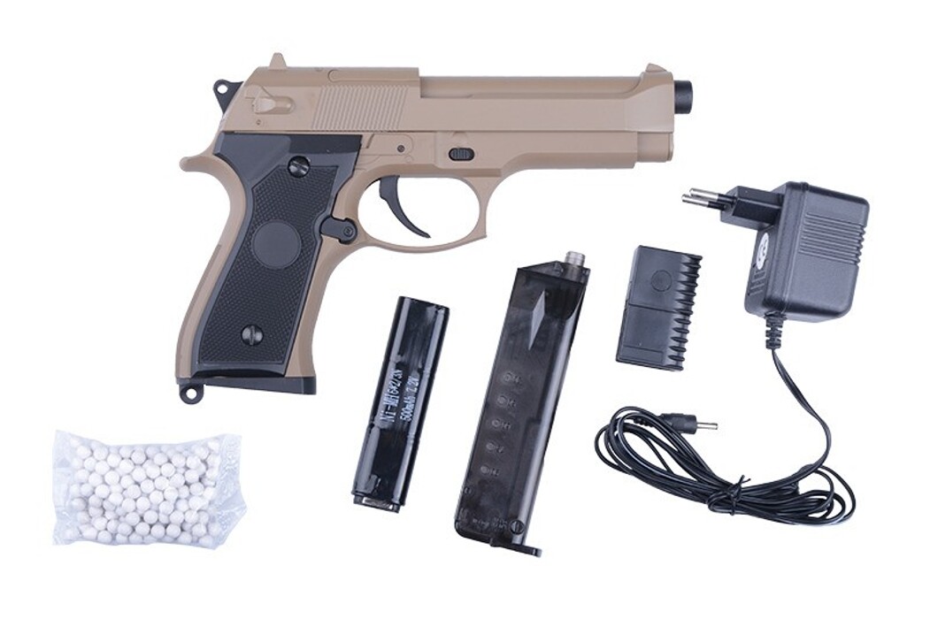 Пістолет Beretta M92F/M9 CM.126 Tan AEP [CYMA] фото 8
