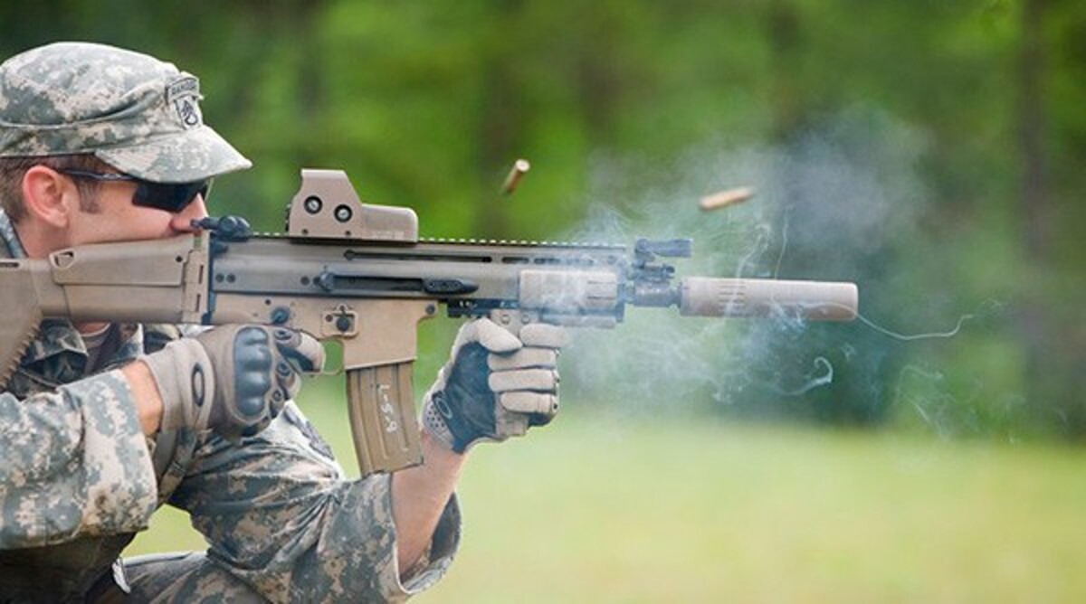 Штурмовая винтовка SCAR-H, D-Boys TAN (805T) фото 15