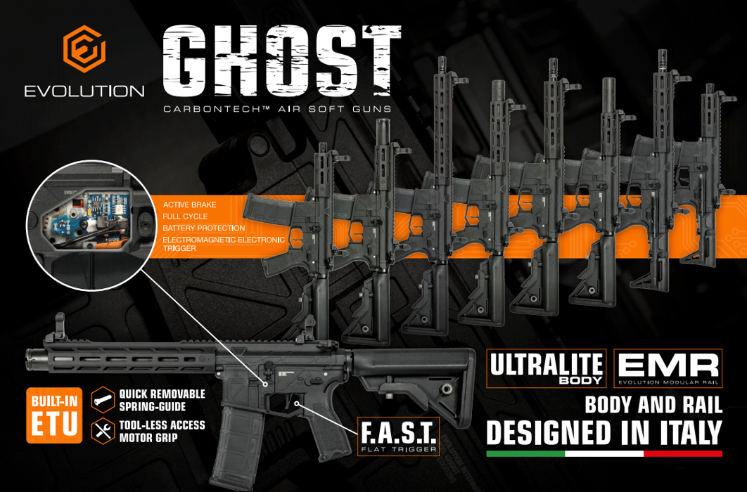 Штурмовая винтовка M4 Ghost L EMR Carbontech ETU [Evolution] фото 19