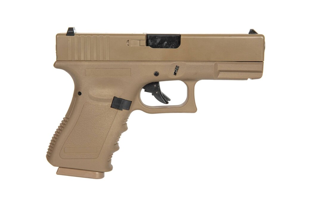 Пістолет Glock 19 Gen3. Black Green Gas EC-1301DE фото 5