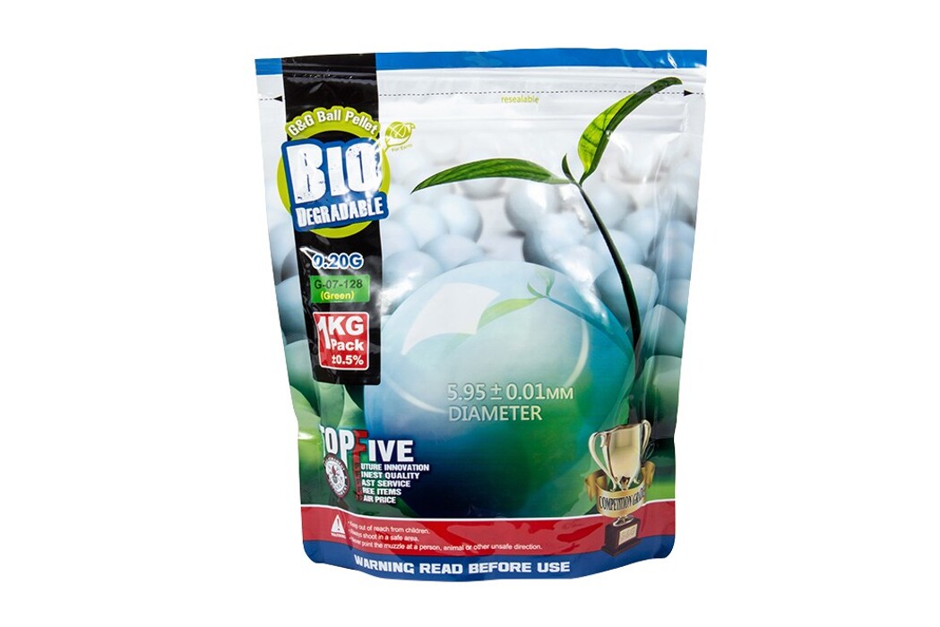 Шары 0.20 BIO 1kg 5000 шт. green [G&G] фото 1