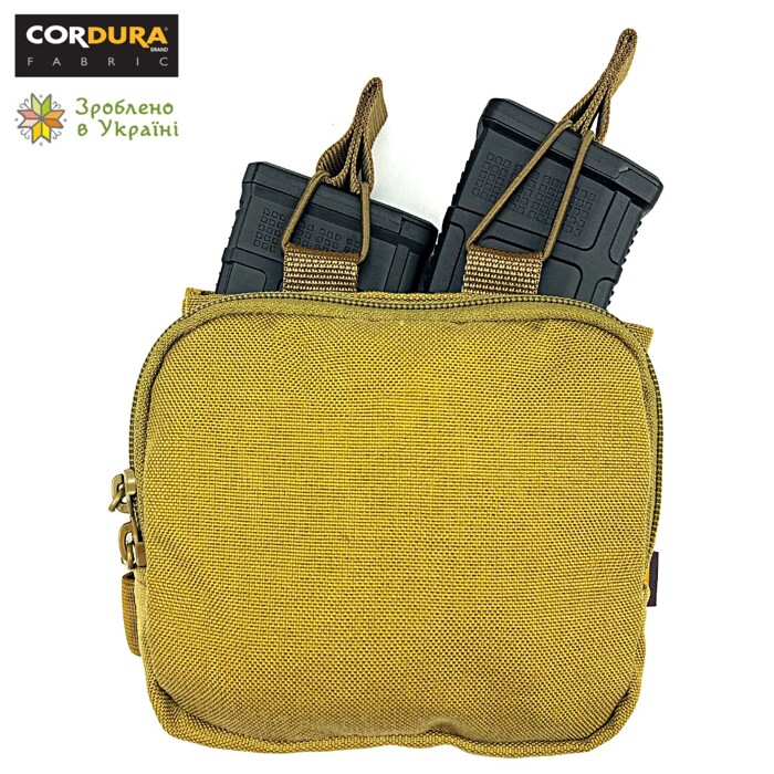 Двойная панель для магазинов AK/M4 Cordura Coyote [Hardtac] фото 1
