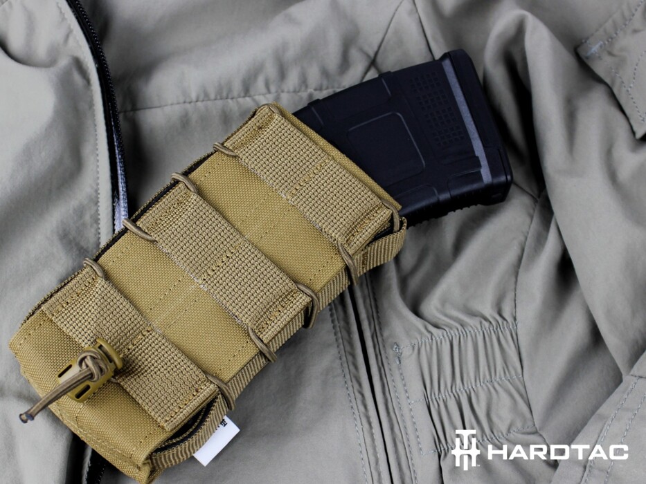 Подсумок фаст для магазинов AK/M4 Cordura Coyote [Hardtac] фото 6
