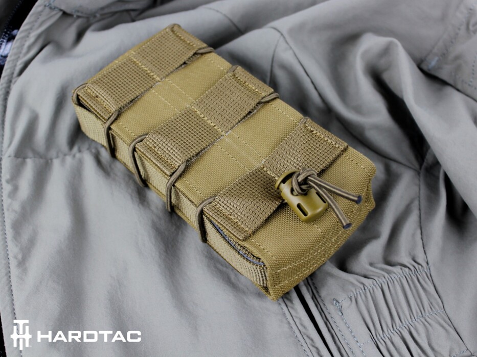 Подсумок фаст для магазинов AK/M4 Cordura Coyote [Hardtac] фото 11