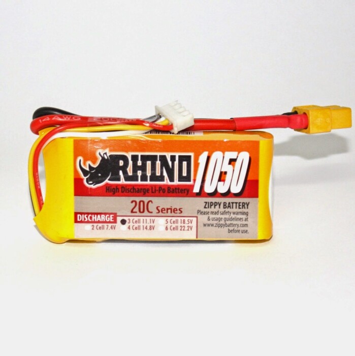 АКБ Rhino LiPo 11.1v 1050mAh 20C фото 1