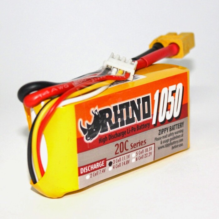 АКБ Rhino LiPo 11.1v 1050mAh 20C фото 3