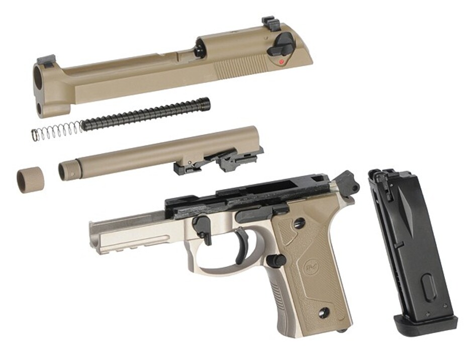 Пістолет Beretta SR9A3 (Green gas/CO2) Full Metal Tan SRC фото 10