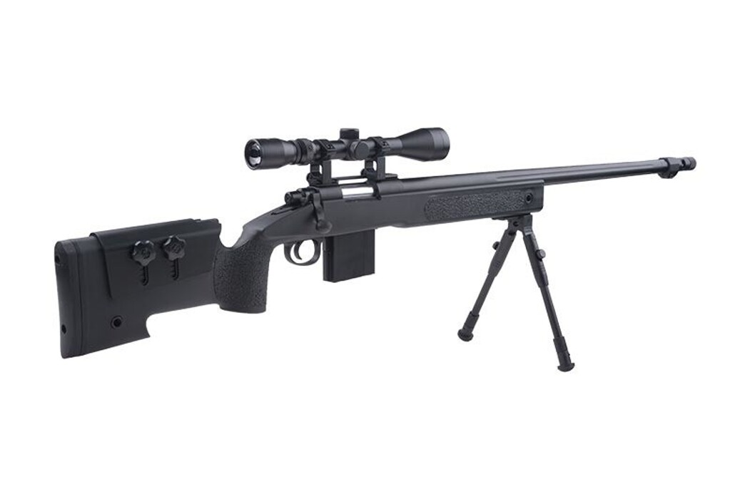 Снайперская винтовка MB4416D с оптикой и сошками [WELL] фото 6
