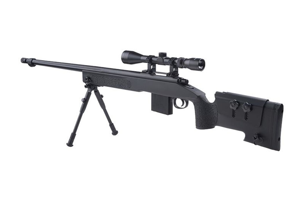 Снайперская винтовка MB4416D с оптикой и сошками [WELL] фото 3