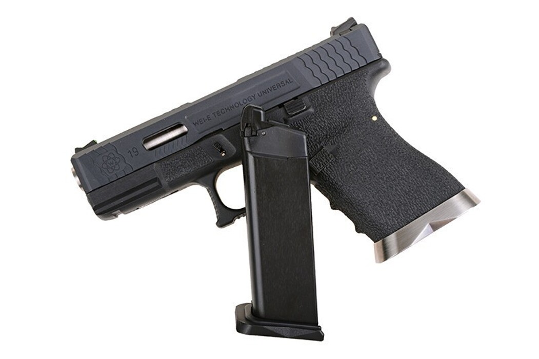 Пистолет Glock 19 Force pistol T5 WE Metal Black Green Gas фото 10