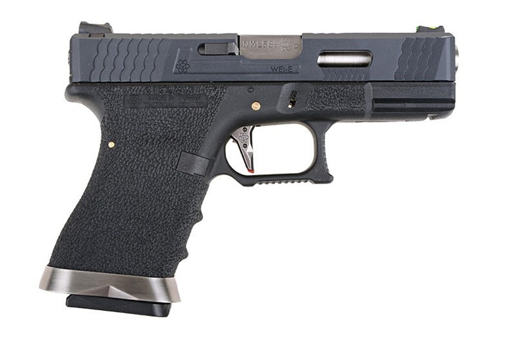 Пистолет Glock 19 Force pistol T5 WE Metal Black Green Gas фото 3