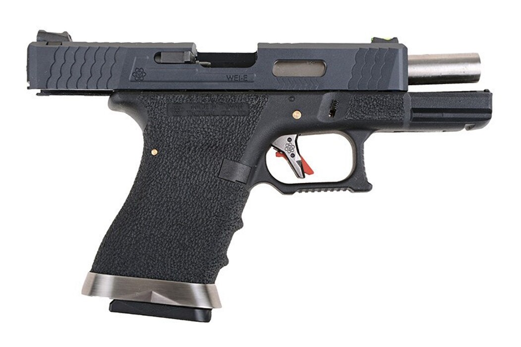 Пистолет Glock 19 Force pistol T5 WE Metal Black Green Gas фото 4