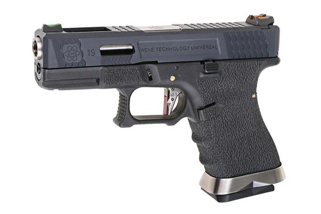 Пистолет Glock 19 Force pistol T5 WE Metal Black Green Gas фото 5