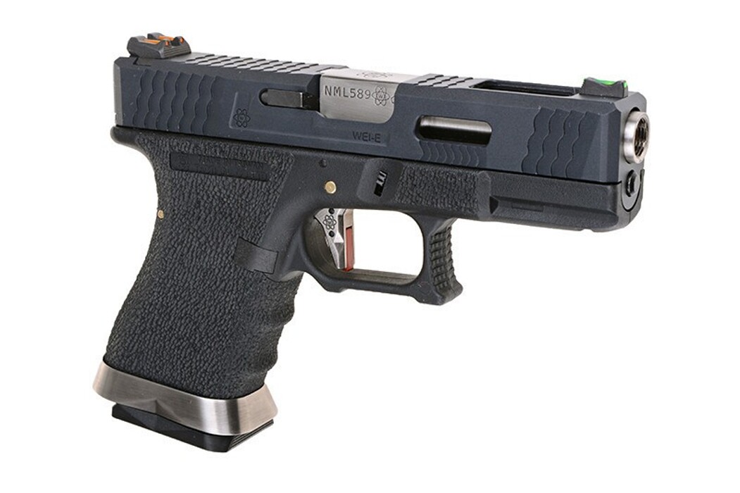 Пистолет Glock 19 Force pistol T5 WE Metal Black Green Gas фото 6