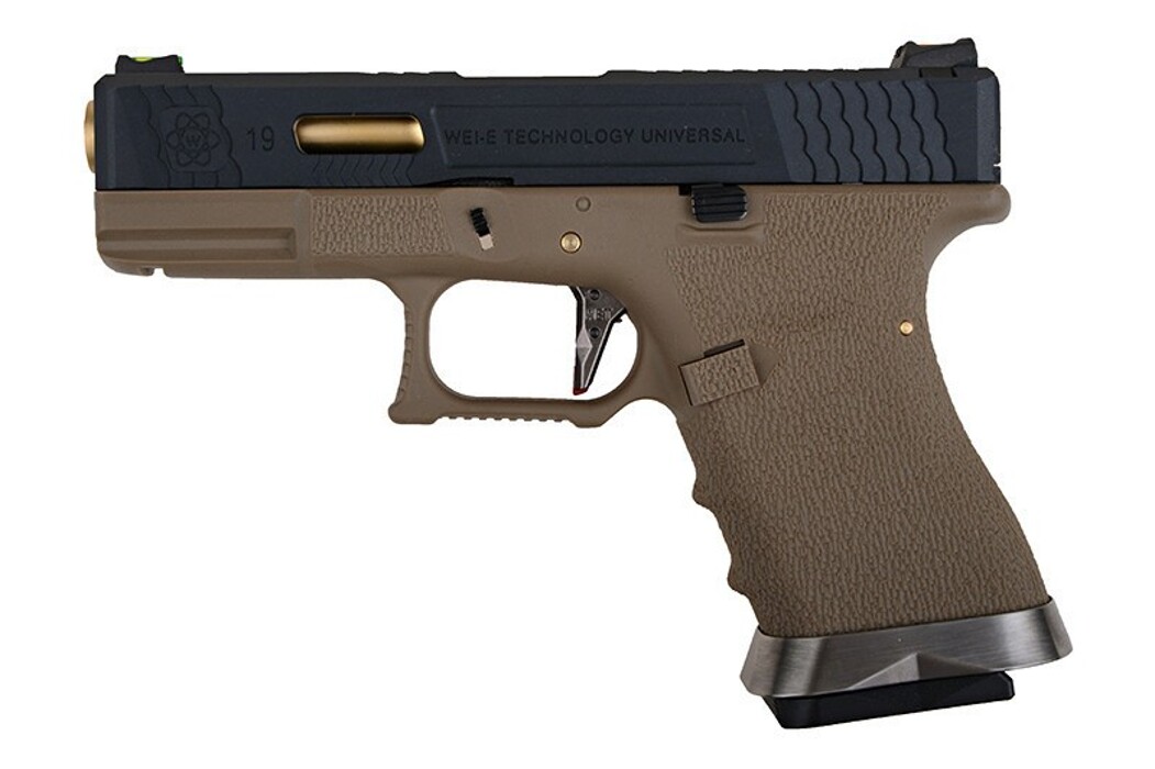 Пистолет Glock 19 Force pistol T6 WE Metal Black Green Gas фото 1