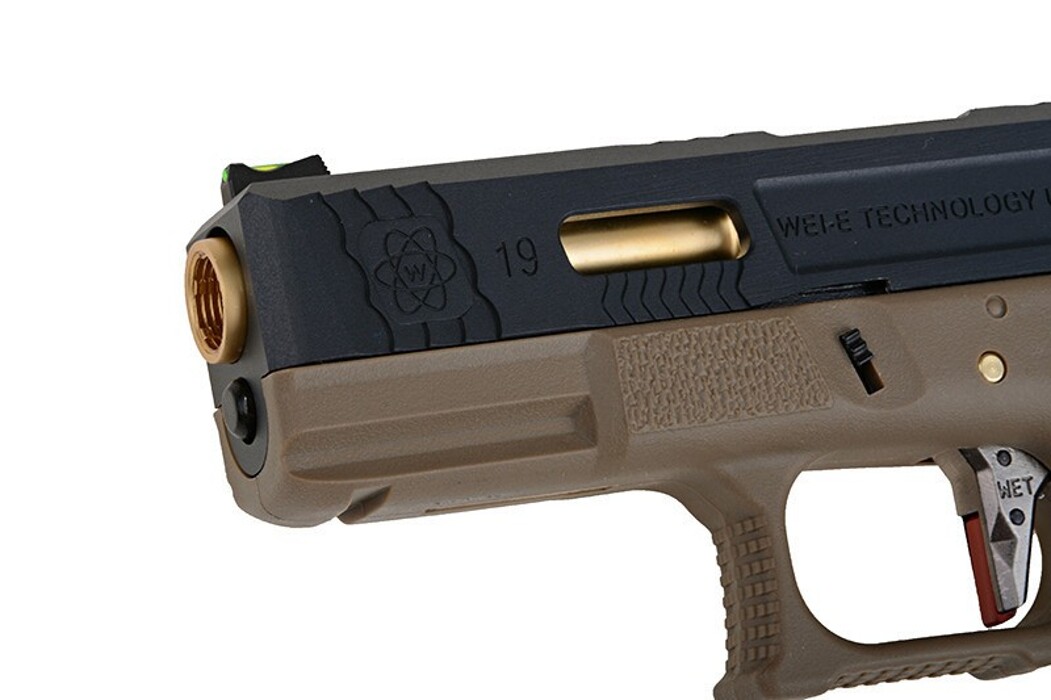 Пистолет Glock 19 Force pistol T6 WE Metal Black Green Gas фото 2