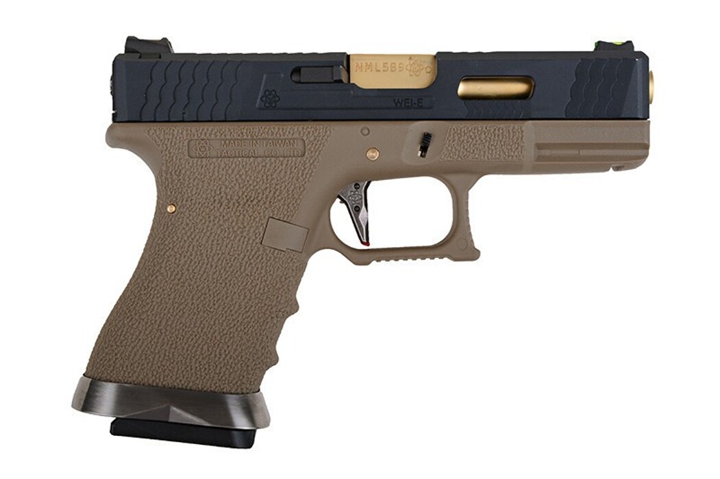 Пистолет Glock 19 Force pistol T6 WE Metal Black Green Gas фото 3