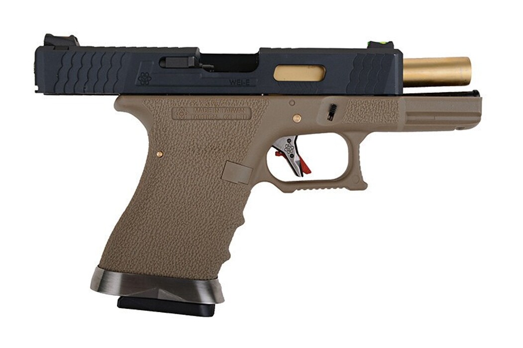 Пистолет Glock 19 Force pistol T6 WE Metal Black Green Gas фото 4