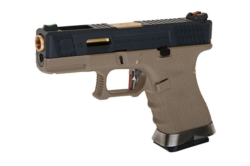Пистолет Glock 19 Force pistol T6 WE Metal Black Green Gas фото 5