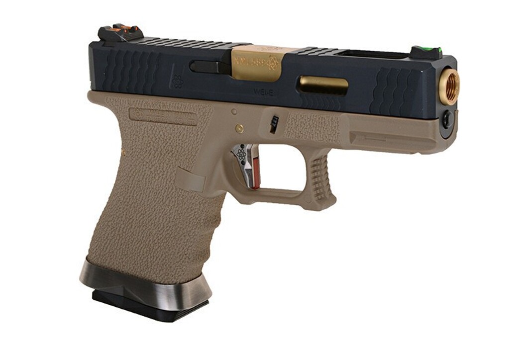 Пистолет Glock 19 Force pistol T6 WE Metal Black Green Gas фото 6