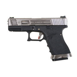 Пистолет Glock 19 Force pistol WE Metal Silver Green Gas