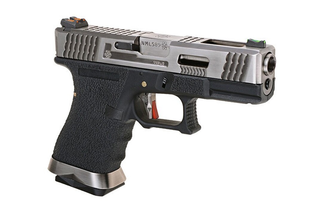 Пистолет Glock 19 Force pistol WE Metal Silver Green Gas фото 6