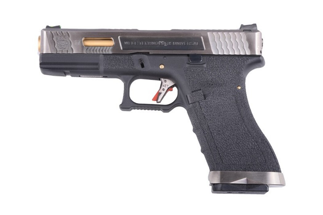 Пистолет Glock 17 Force Metal Blk-Silver-Gold GBB [WE] фото 1