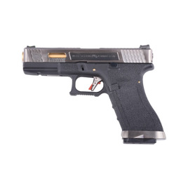 Пистолет Glock 17 Force Metal Blk-Silver-Gold GBB [WE]