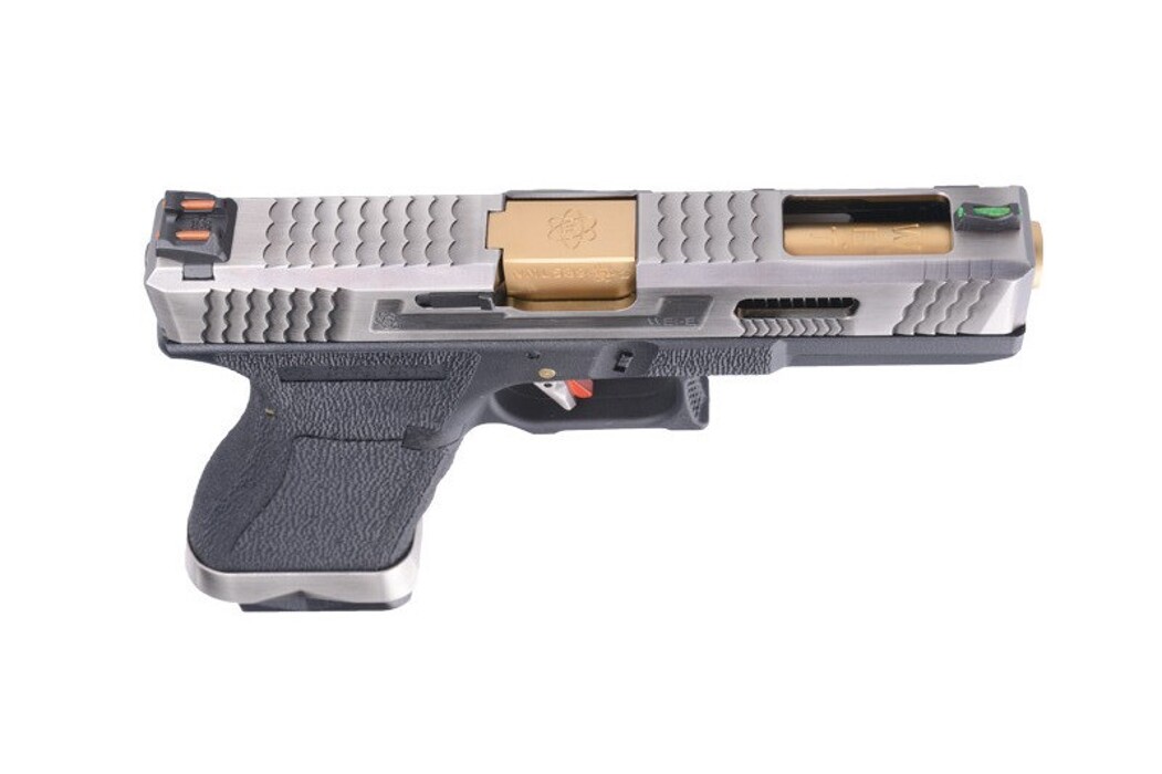 Пистолет Glock 17 Force Metal Blk-Silver-Gold GBB [WE] фото 10