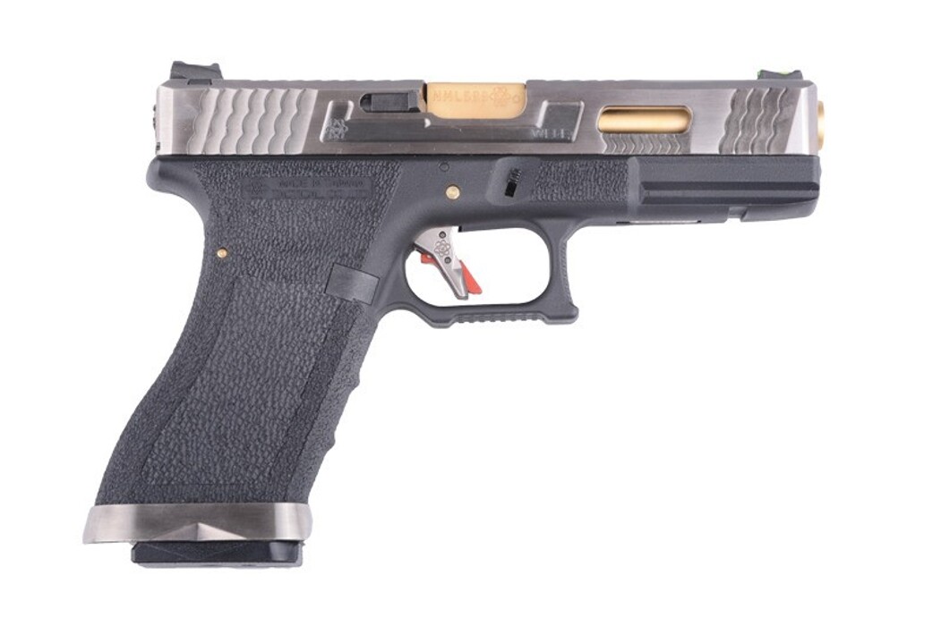 Пистолет Glock 17 Force Metal Blk-Silver-Gold GBB [WE] фото 2
