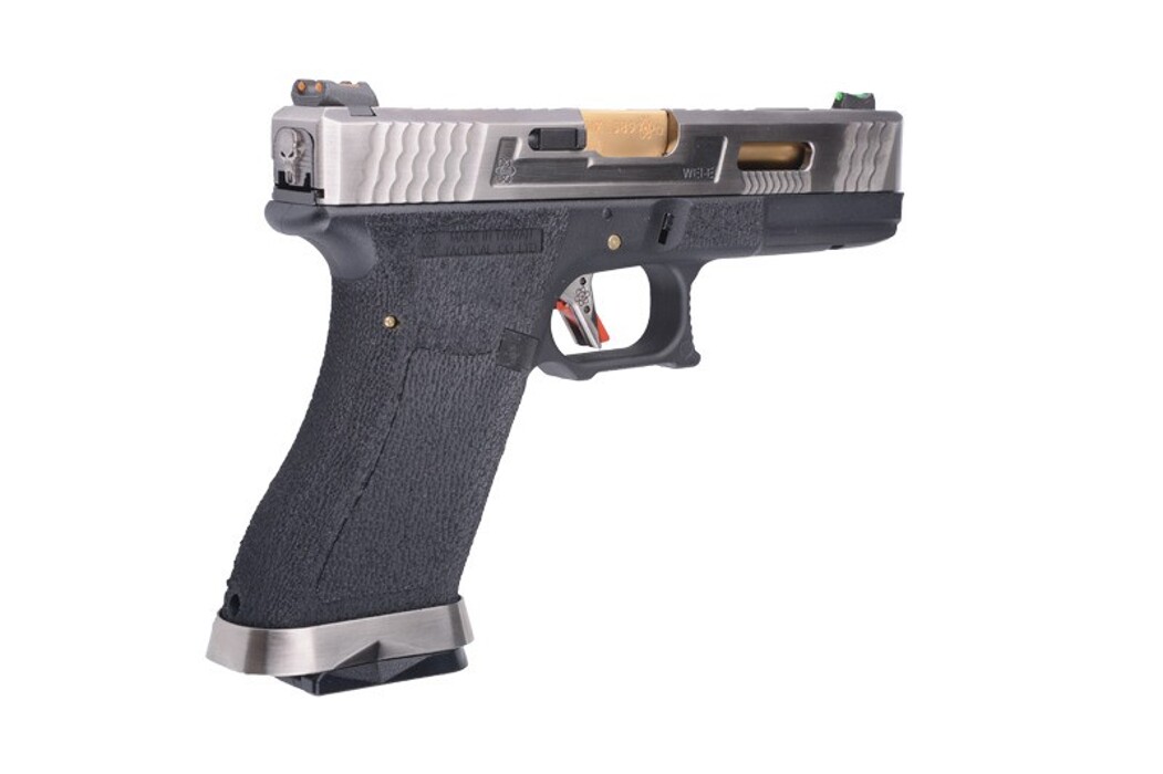 Пистолет Glock 17 Force Metal Blk-Silver-Gold GBB [WE] фото 4