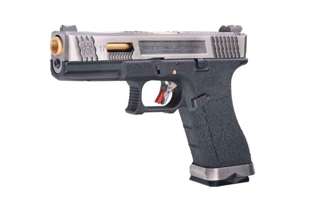 Пистолет Glock 17 Force Metal Blk-Silver-Gold GBB [WE] фото 5